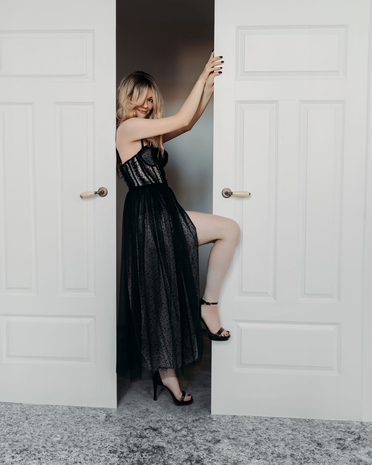 Suknia Body Midi Velvet Galaxy Dress
