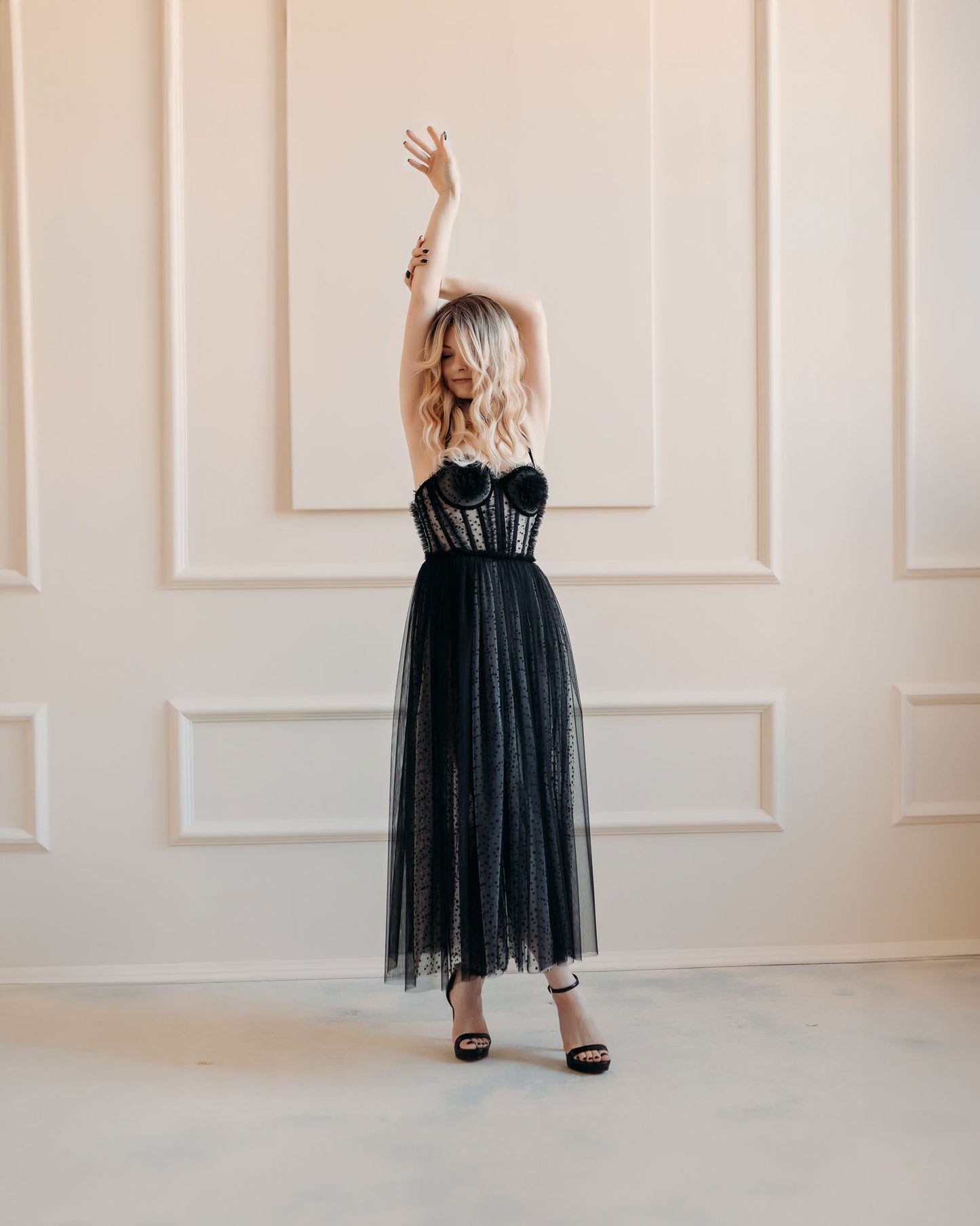 Suknia Body Midi Velvet Galaxy Dress