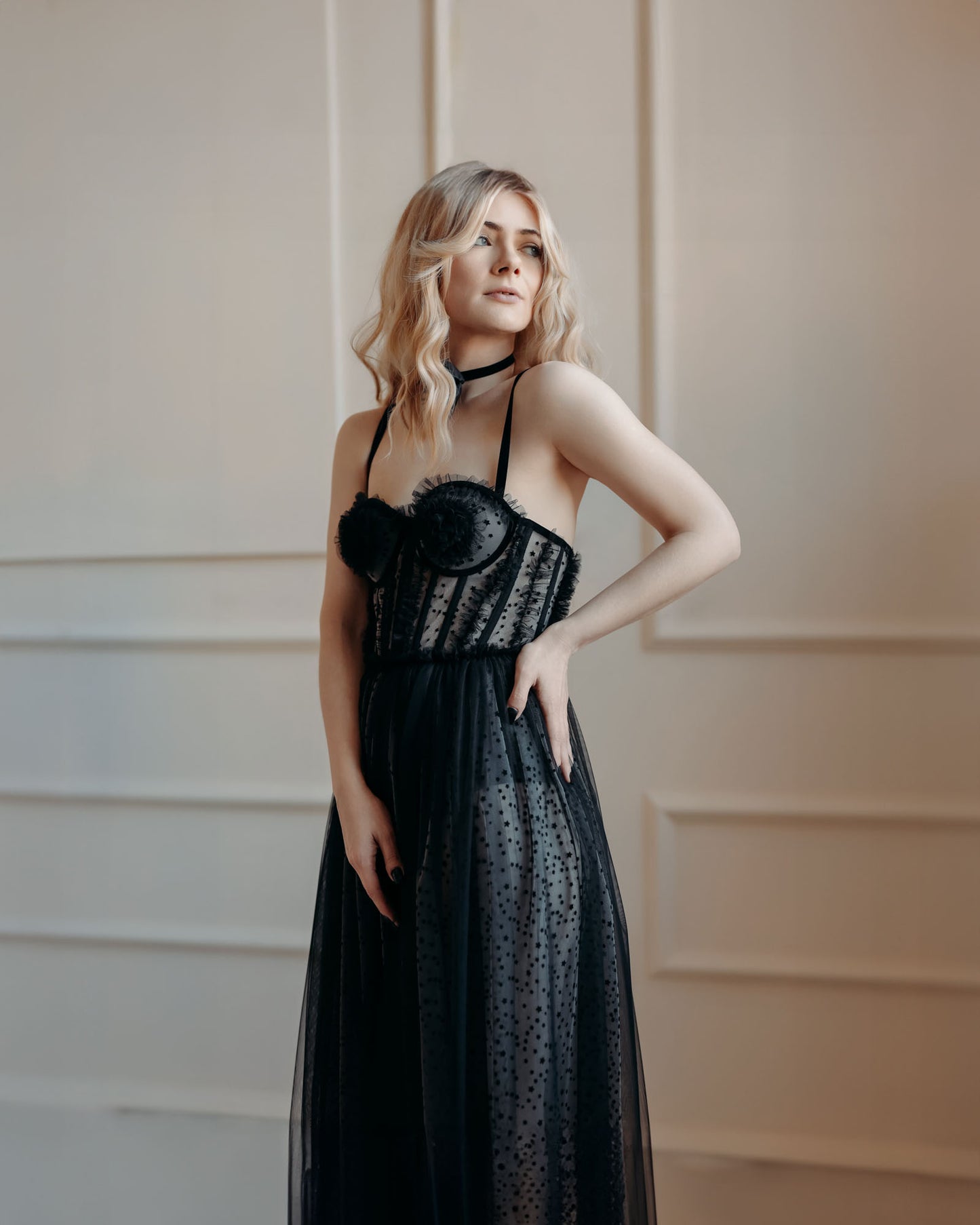 Suknia Body Midi Velvet Galaxy Dress