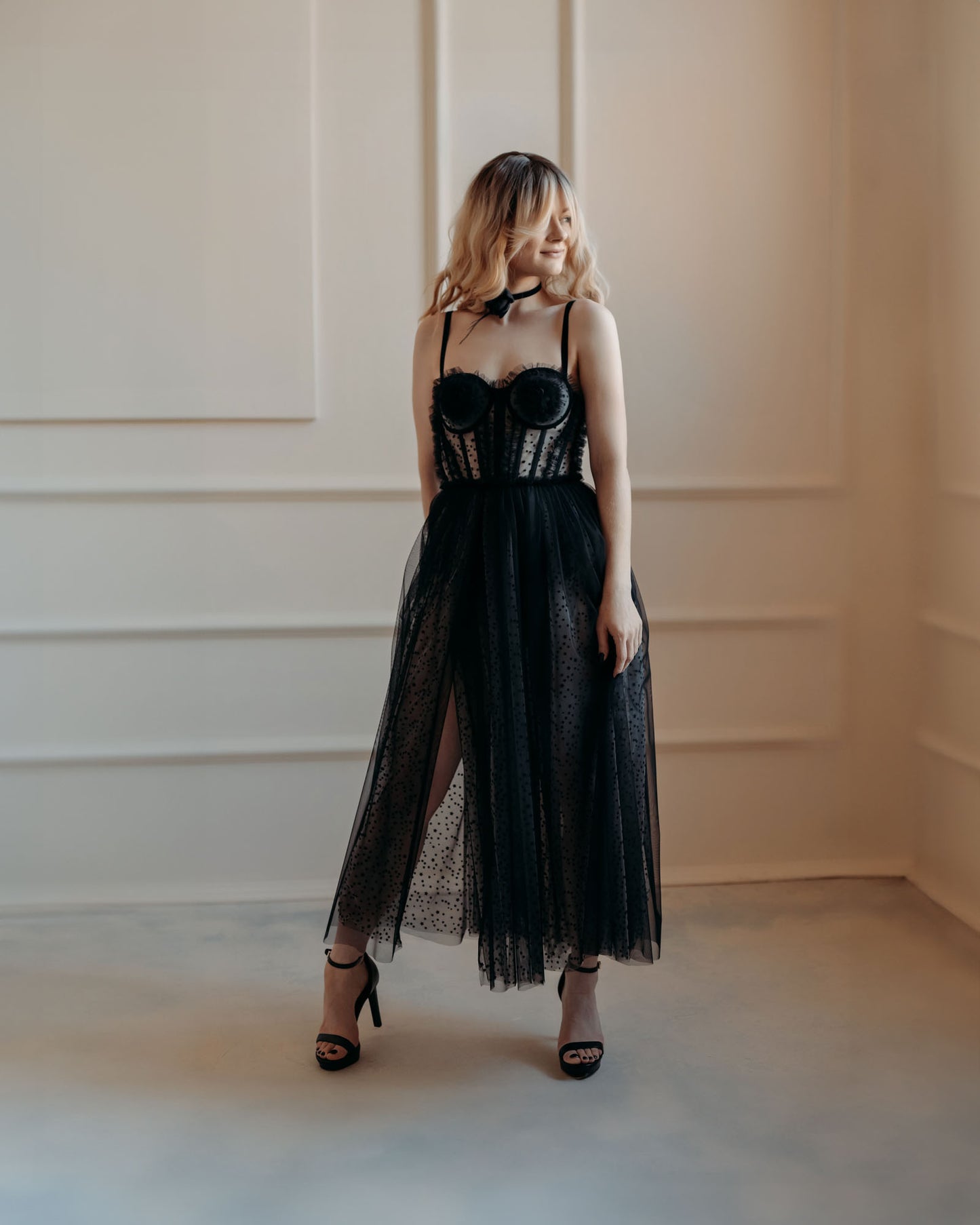 Suknia Body Midi Velvet Galaxy Dress