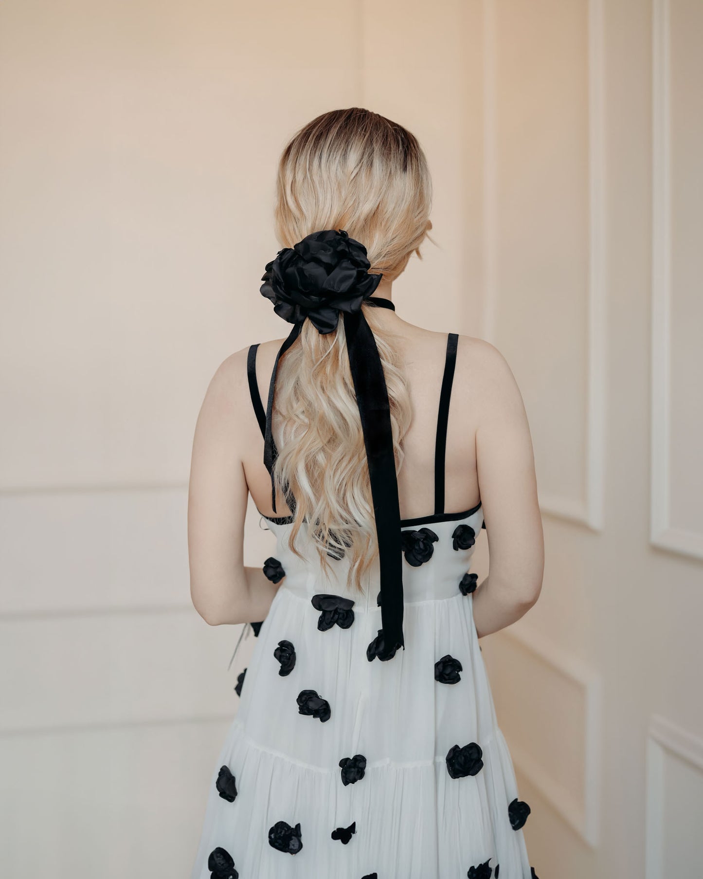 Suknia Midi Midnight Floral Cascade Dress