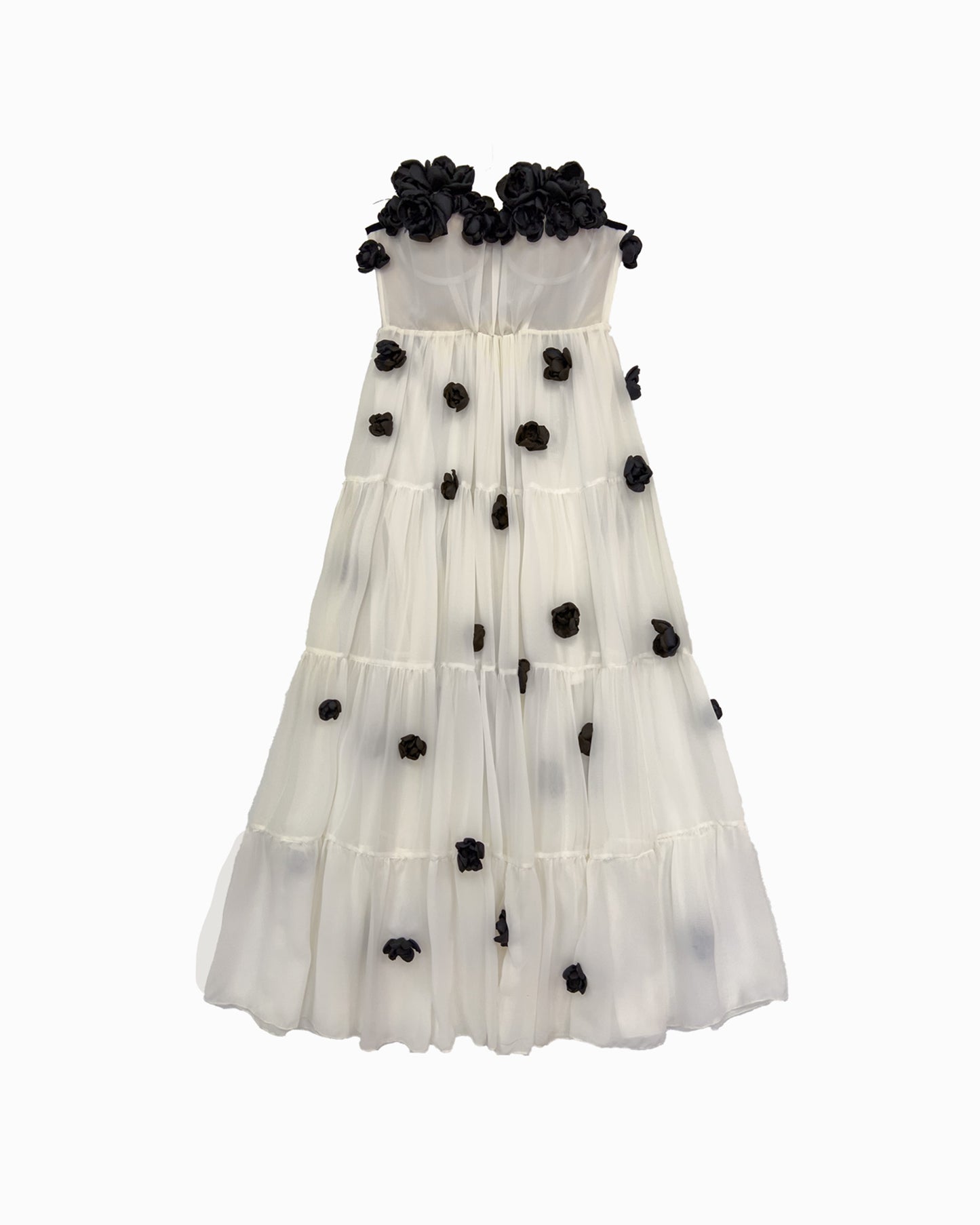 Suknia Midi Midnight Floral Cascade Dress